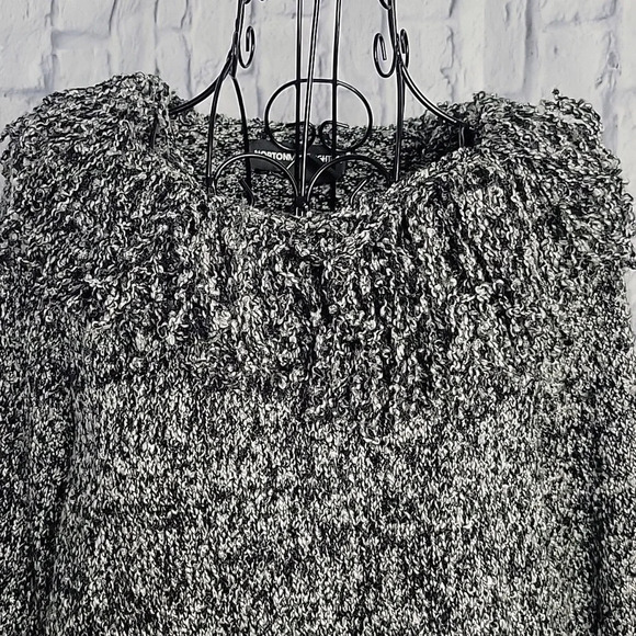NORTON MCNAUGHTON Gray Tasseled Frayed Neckline Sweater‎ XL - Picture 2 of 7